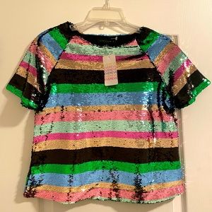 Vintage with tags sequin top